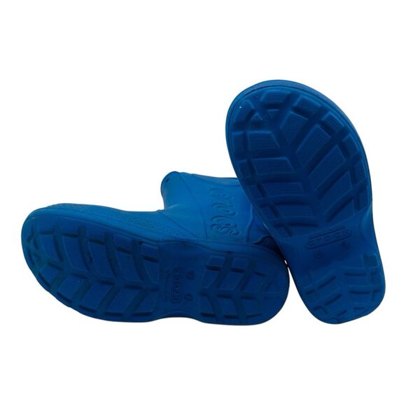 Crocs Big Kids' Handle It Rubber Rain Boots Pull On 12803 Unisex Size J3 Blue - Picture 7 of 9